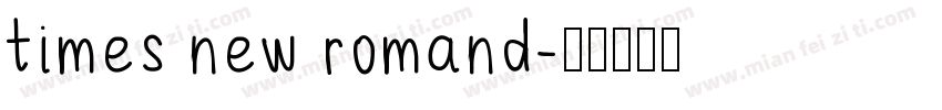 times new romand字体转换